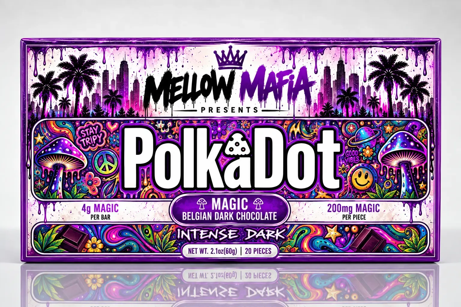 Polka Dot Chocolate Bar — Intense Dark
